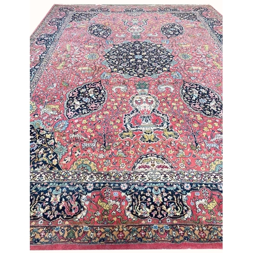 65 - VINTAGE CHELSEA HUNTING DESIGN CARPET, 410cm x 310cm.