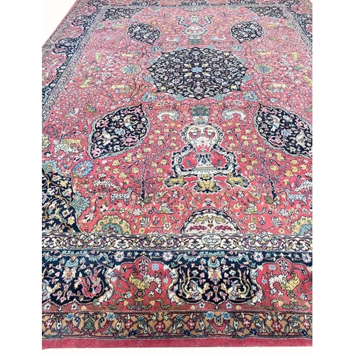 65 - VINTAGE CHELSEA HUNTING DESIGN CARPET, 410cm x 310cm.