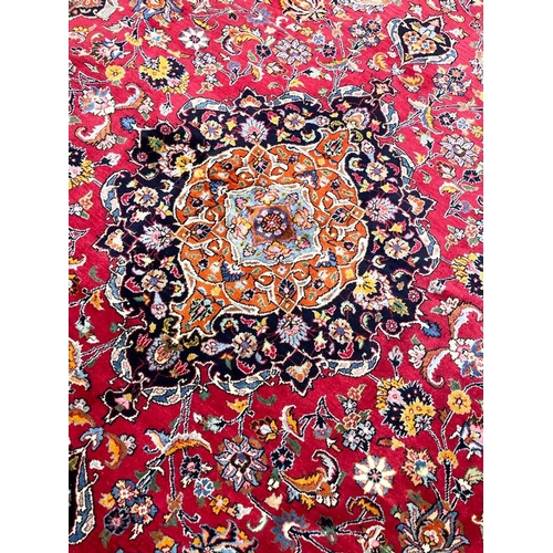 66 - FINE PERSIAN MASHAD CARPET, 335cm x 250cm.