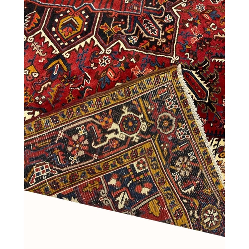 75 - VINTAGE PERSIAN HERIZ CARPET, 310cm x 235cm.