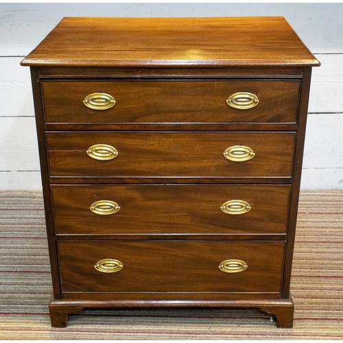 173 - CHEST, 73cm H x 66cm W x 49cm D, 19th century and later mahogany of four drawers.