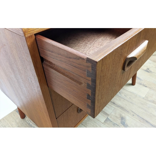 214 - G PLAN CHEST, 81cm W x 46cm D x 71cm H, with three drawers.