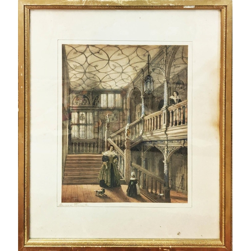 25 - AFTER JOSEPH NASH (1808-1878) 'Knowle House Interiors' a set of five colour lithographs, each 59cm x... 