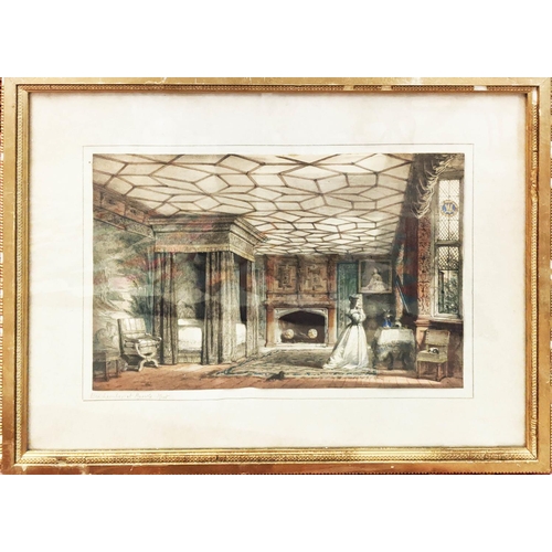 25 - AFTER JOSEPH NASH (1808-1878) 'Knowle House Interiors' a set of five colour lithographs, each 59cm x... 