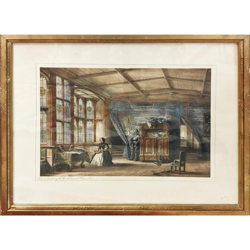 25 - AFTER JOSEPH NASH (1808-1878) 'Knowle House Interiors' a set of five colour lithographs, each 59cm x... 