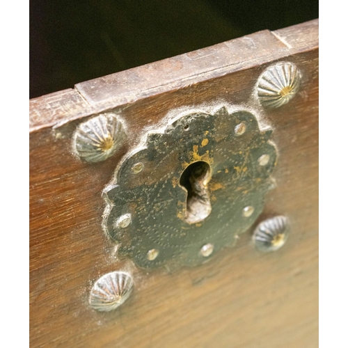 240 - CENTRE TABLE, 91cm H x 190cm x 81cm, 19th century Asian teak with two drawers.