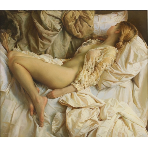 55 - SERGEY MARSHENNIKOV (b.1971) 'Innocent dream' 2013, oil on canvas, 60cm x 70cm.