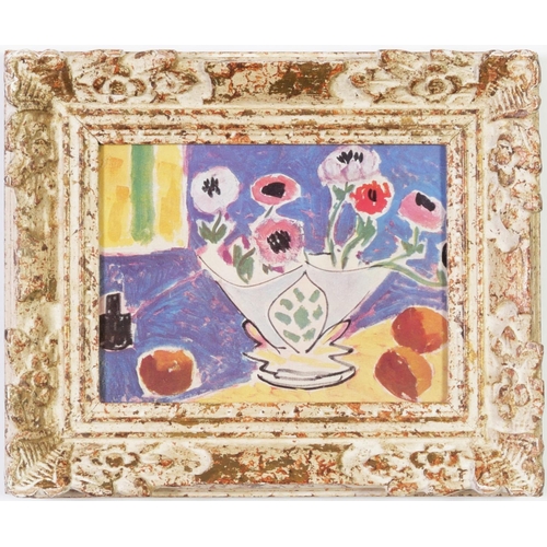 119 - HENRI MATISSE, Still Life, off set lithograph, French Montparnasse frame, 12cm x 17cm.