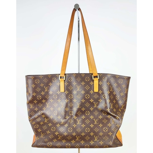 164 - LOUIS VUITTON MEZZO TOTE BAG, monogram coated canvas with leather handles and base, gold tone hardwa... 