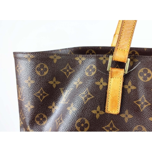 164 - LOUIS VUITTON MEZZO TOTE BAG, monogram coated canvas with leather handles and base, gold tone hardwa... 