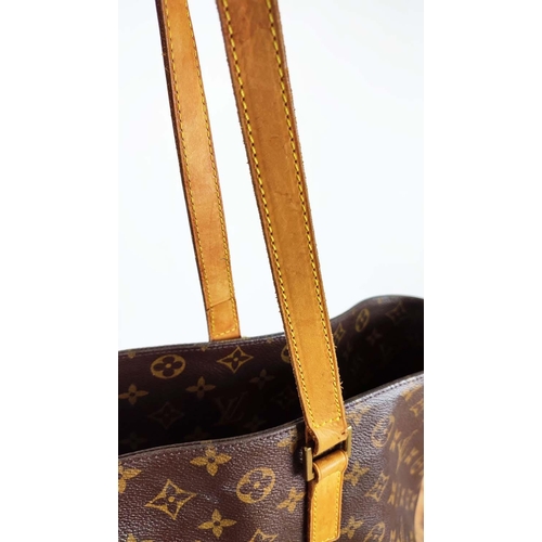 164 - LOUIS VUITTON MEZZO TOTE BAG, monogram coated canvas with leather handles and base, gold tone hardwa... 