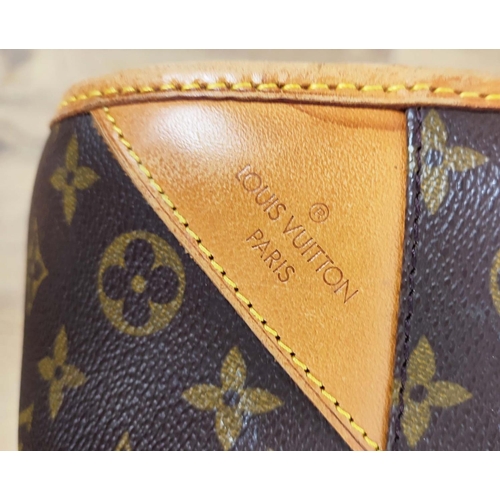 165 - LOUIS VUITTON SOFT SUITCASE, made for Louis Vuitton Paris in USA, monogram canvas with leather trims... 