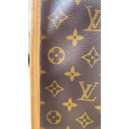 165 - LOUIS VUITTON SOFT SUITCASE, made for Louis Vuitton Paris in USA, monogram canvas with leather trims... 