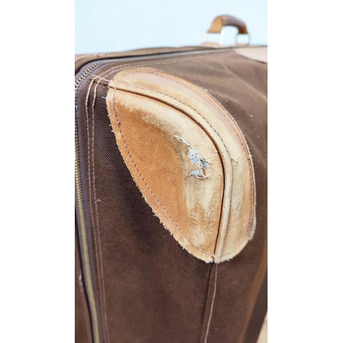 165 - LOUIS VUITTON SOFT SUITCASE, made for Louis Vuitton Paris in USA, monogram canvas with leather trims... 