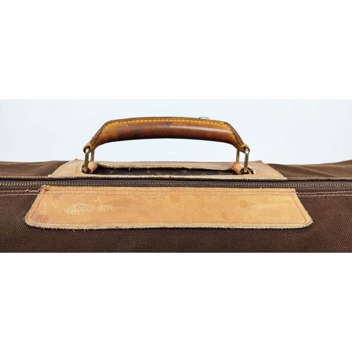 165 - LOUIS VUITTON SOFT SUITCASE, made for Louis Vuitton Paris in USA, monogram canvas with leather trims... 