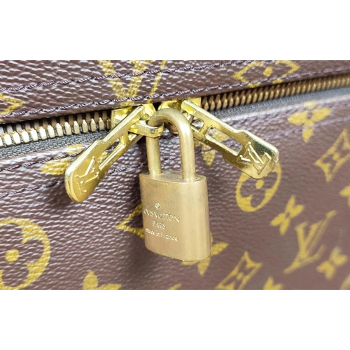 165 - LOUIS VUITTON SOFT SUITCASE, made for Louis Vuitton Paris in USA, monogram canvas with leather trims... 