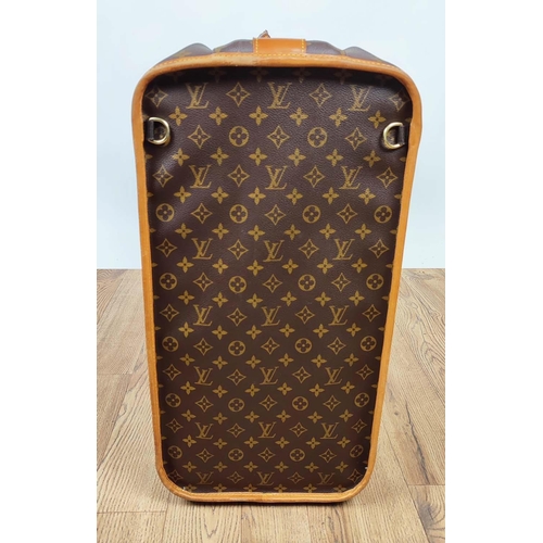 165 - LOUIS VUITTON SOFT SUITCASE, made for Louis Vuitton Paris in USA, monogram canvas with leather trims... 