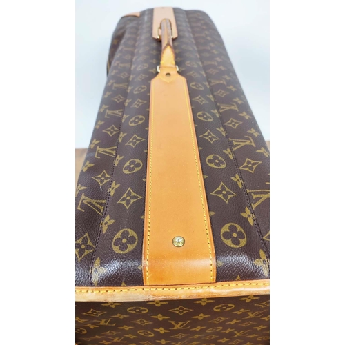 165 - LOUIS VUITTON SOFT SUITCASE, made for Louis Vuitton Paris in USA, monogram canvas with leather trims... 