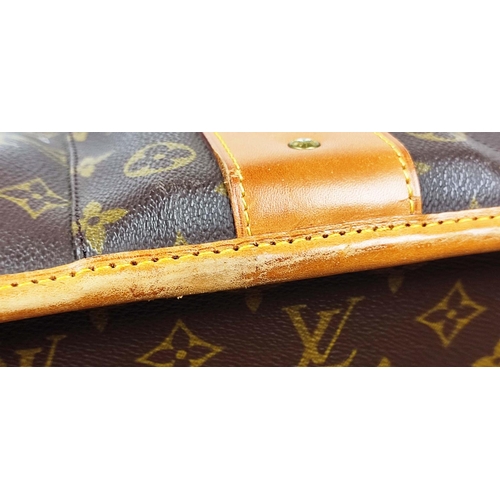 165 - LOUIS VUITTON SOFT SUITCASE, made for Louis Vuitton Paris in USA, monogram canvas with leather trims... 