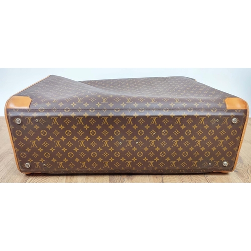 165 - LOUIS VUITTON SOFT SUITCASE, made for Louis Vuitton Paris in USA, monogram canvas with leather trims... 