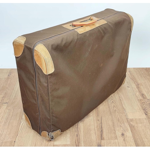 167 - LOUIS VUITTON SOFT SUITCASE, made for Louis Vuitton Paris in USA, monogram canvas with leather trims... 