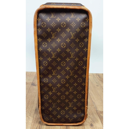 167 - LOUIS VUITTON SOFT SUITCASE, made for Louis Vuitton Paris in USA, monogram canvas with leather trims... 