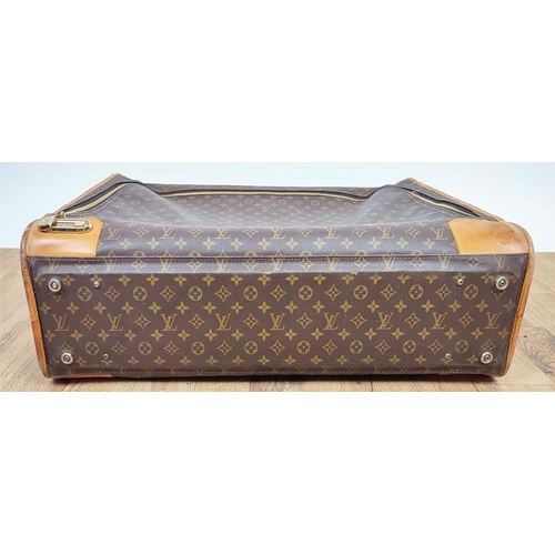 167 - LOUIS VUITTON SOFT SUITCASE, made for Louis Vuitton Paris in USA, monogram canvas with leather trims... 