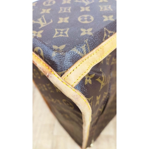 167 - LOUIS VUITTON SOFT SUITCASE, made for Louis Vuitton Paris in USA, monogram canvas with leather trims... 