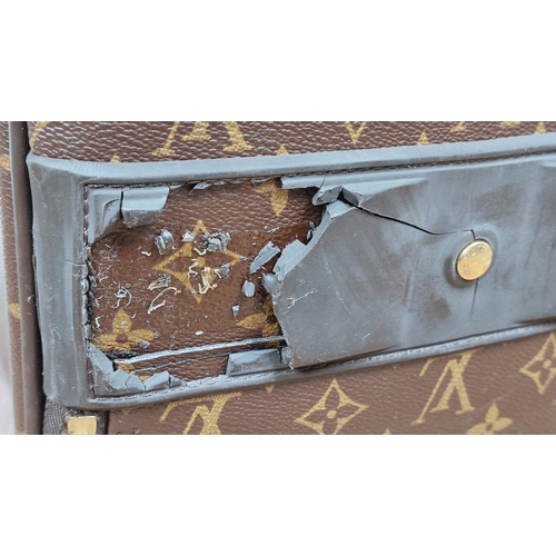 170 - LOUIS VUITTON PEGASE TROLLEY, monogram coated canvas with leather side and top handles, top ring for... 