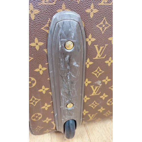 170 - LOUIS VUITTON PEGASE TROLLEY, monogram coated canvas with leather side and top handles, top ring for... 