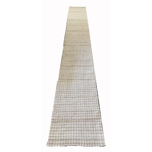 462 - TIM PAGE STAIR RUNNERS,  two, 570cm x 64cm and 495cm x 61cm approx. (2)