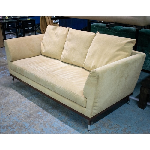 500 - LIGNE ROSET SOFA, 88cm H x 187cm W x 91cm D, sand alcantara.