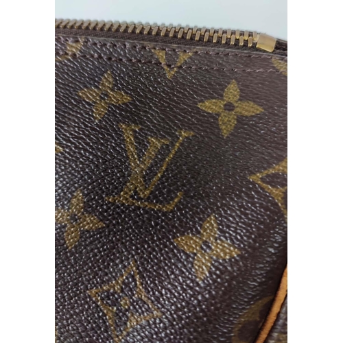 168 - LOUIS VUITTON KEEPALL 55, monogram coated canvas with leather handles and all around trims, padlock,... 