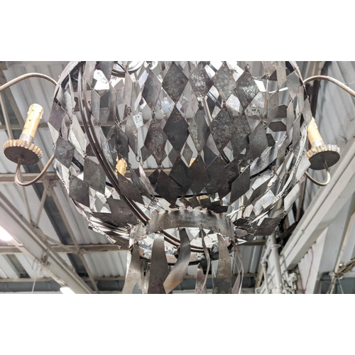 315 - CHANDELIER, contemporary Spanish design, eight branch, 100cm drop approx.