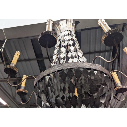 315 - CHANDELIER, contemporary Spanish design, eight branch, 100cm drop approx.