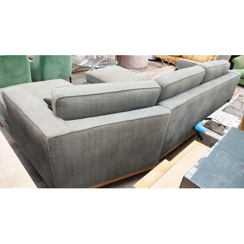 309 - CLEMENCY RITTNER BESPOKE HOCKNEY COMPOSITION SOFA, in Haboro tempest upholstery, 260cm x 190cm x 95c... 