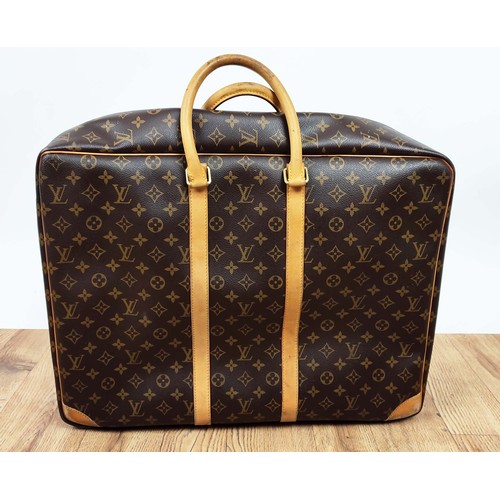 166A - LOUIS VUITTON SIRIUS 55 SUITCASE, made in France, monogram coated canvas with leather handles and al... 