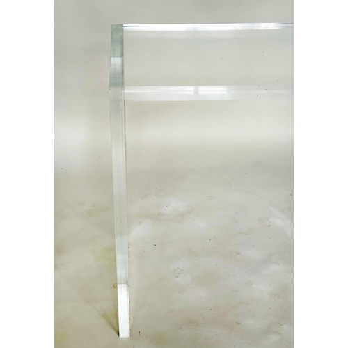 120 - LUCITE CONSOLE TABLE BY CAREW JONES, contemporary rectangular, 150cm x 38cm x 78cm H.