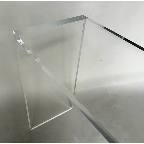 120 - LUCITE CONSOLE TABLE BY CAREW JONES, contemporary rectangular, 150cm x 38cm x 78cm H.