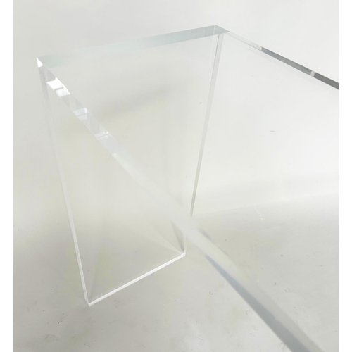 120 - LUCITE CONSOLE TABLE BY CAREW JONES, contemporary rectangular, 150cm x 38cm x 78cm H.