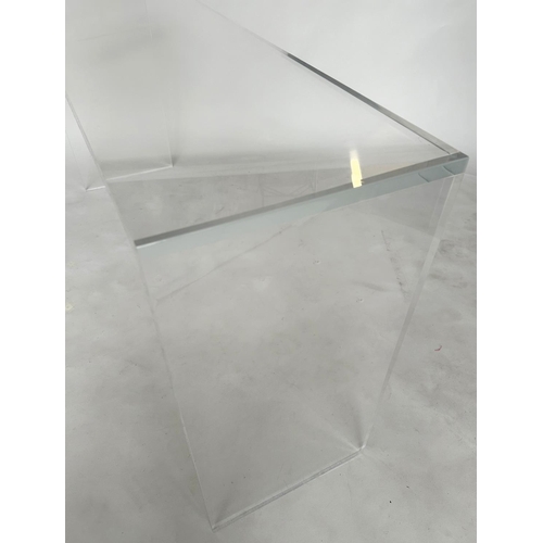 120 - LUCITE CONSOLE TABLE BY CAREW JONES, contemporary rectangular, 150cm x 38cm x 78cm H.