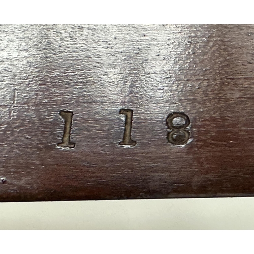 141 - JAS SHOOLBRED AND CO HALL SEAT, 19th century walnut and brass mounted fully stamped with registratio... 