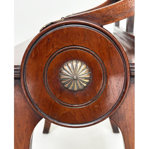 141 - JAS SHOOLBRED AND CO HALL SEAT, 19th century walnut and brass mounted fully stamped with registratio... 