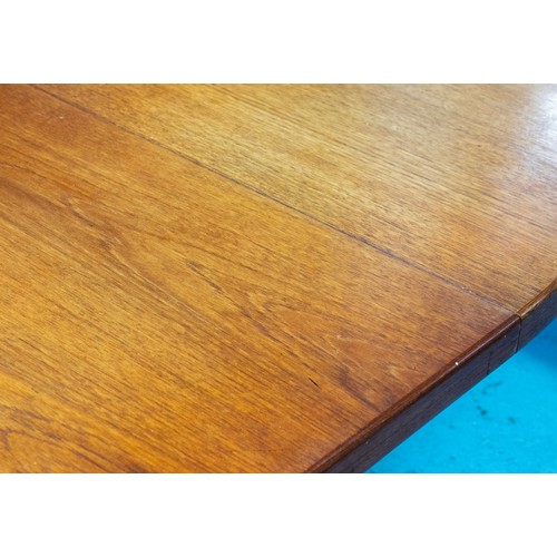 497 - C J ROSENGAARDEN DINING TABLE, circa 1975, Danish teak with two extra leaves, 73cm H x 120cm D, 220c... 