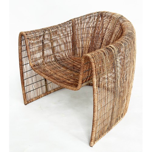 137 - LULU CLUB CHAIR, by Kenneth Cobonpue, abaca twine on steel framework, 79cm x 82cm W.