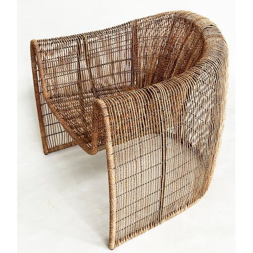 137 - LULU CLUB CHAIR, by Kenneth Cobonpue, abaca twine on steel framework, 79cm x 82cm W.