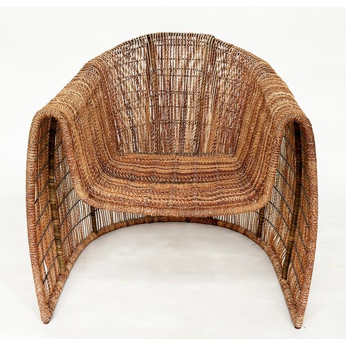 137 - LULU CLUB CHAIR, by Kenneth Cobonpue, abaca twine on steel framework, 79cm x 82cm W.