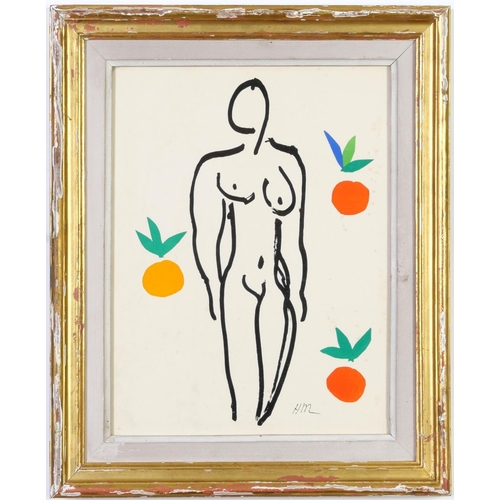 515 - HENRI MATISSE, Nude with Oranges, original lithograph from the 1954 edition after Matisse's cut out,... 