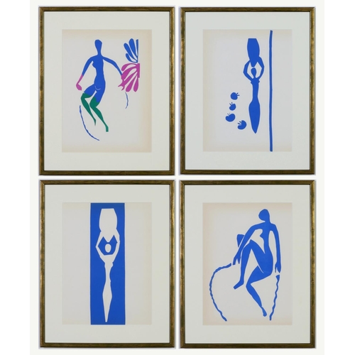 523 - HENRI MATISSE, a set of four Blue nudes, original lithographs from the 1954 edition after Matisse's ... 