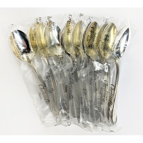 24 - CHRISTOFLE COLLECTION OF CUTLERY, comprising 12 dinner knives, 12 dinner forks, 12 table spoons, 12 ... 